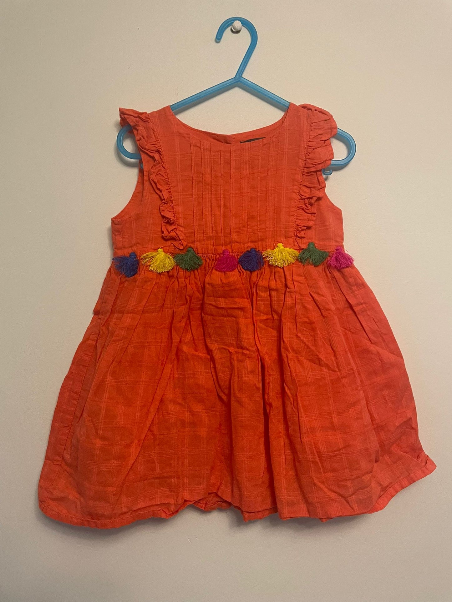 2-3y: Burnt Orange Cotton Dress