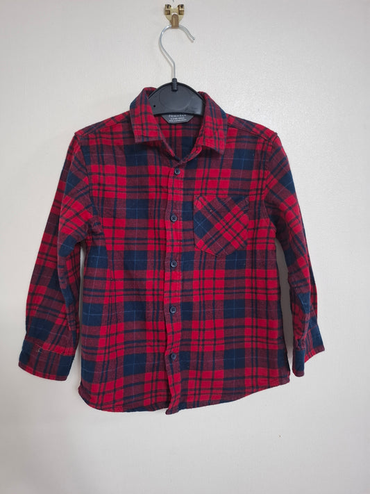 3-4y: Tartan Flannel Shirt