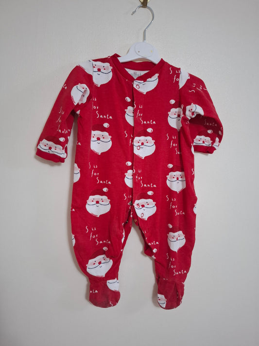 6-9m: Santa Sleepsuit