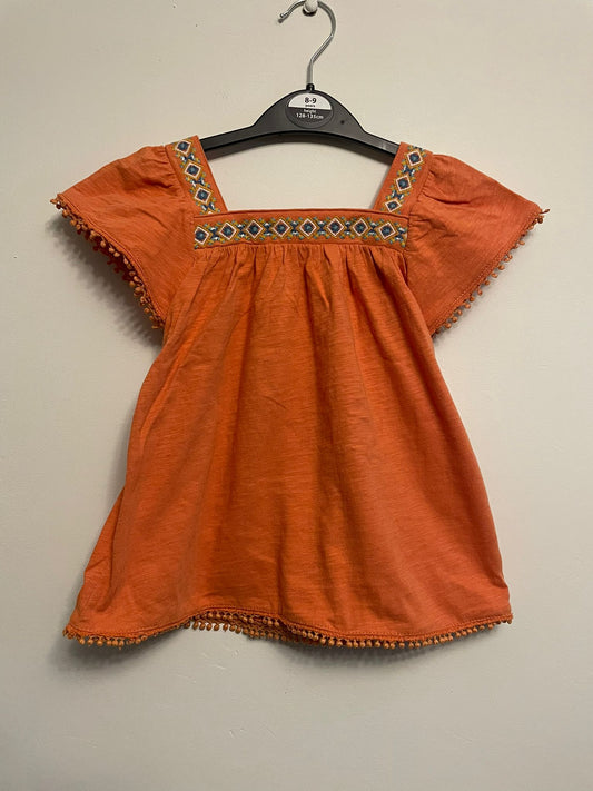 4-5y: Embroidered Cotton Top