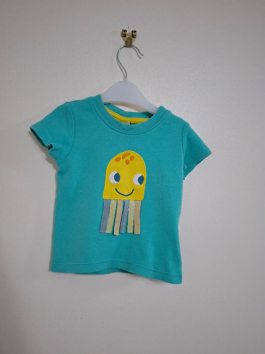 3-6m: Frugi Jellyfish Applique T-shirt